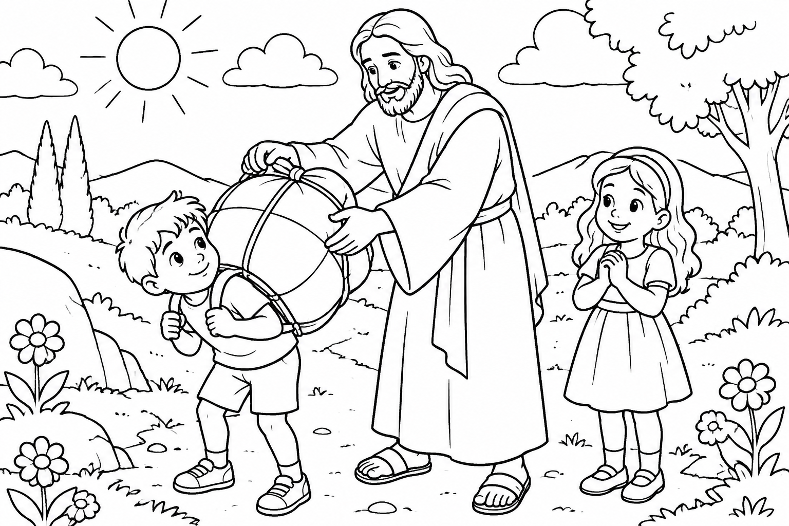 He Hath Borne Our Griefs Coloring Page