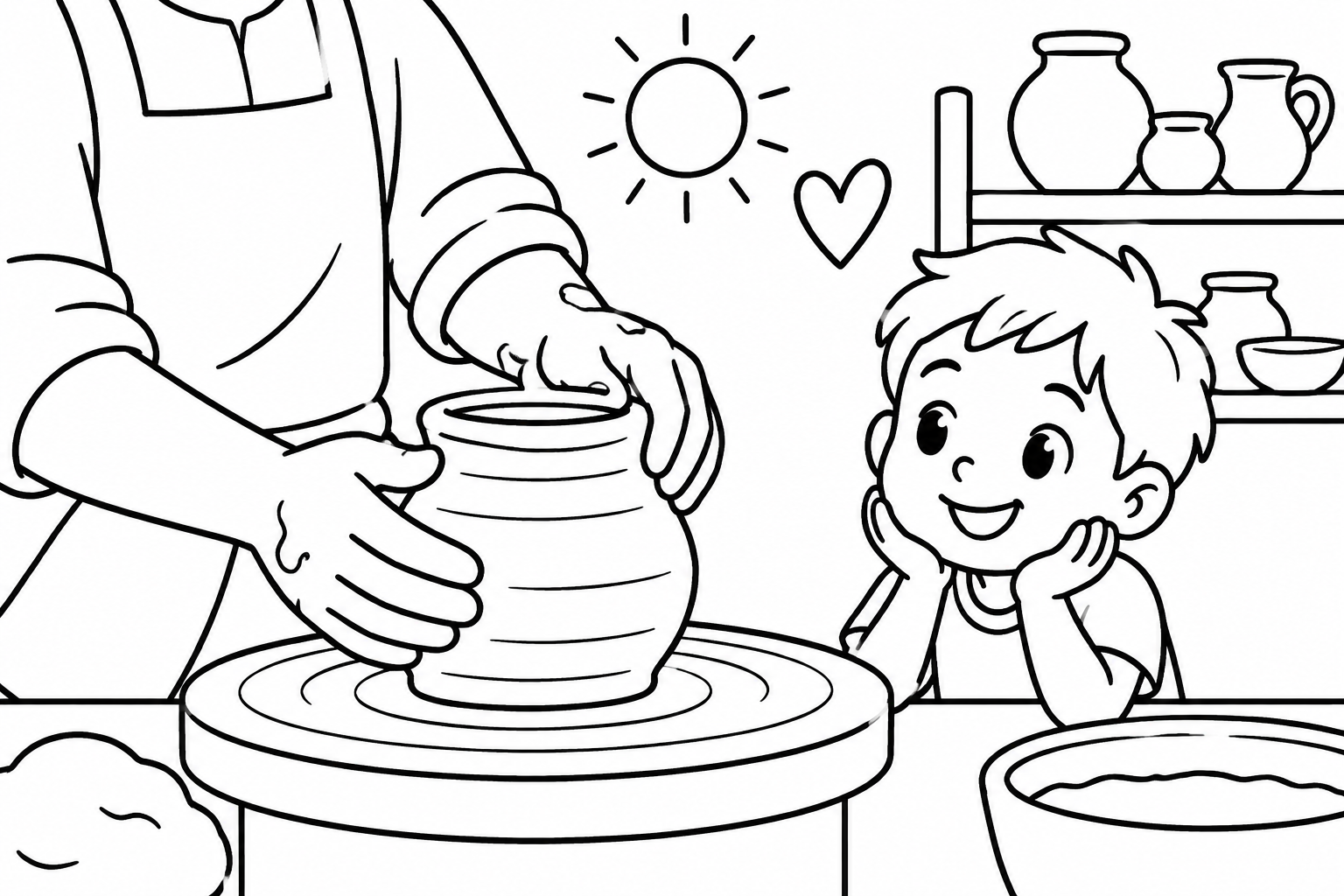 Clay in the Potter's Hand Coloring page
